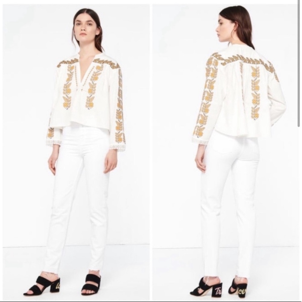 NWT Sandro Sete Jeans in White Sz 40 (Med)